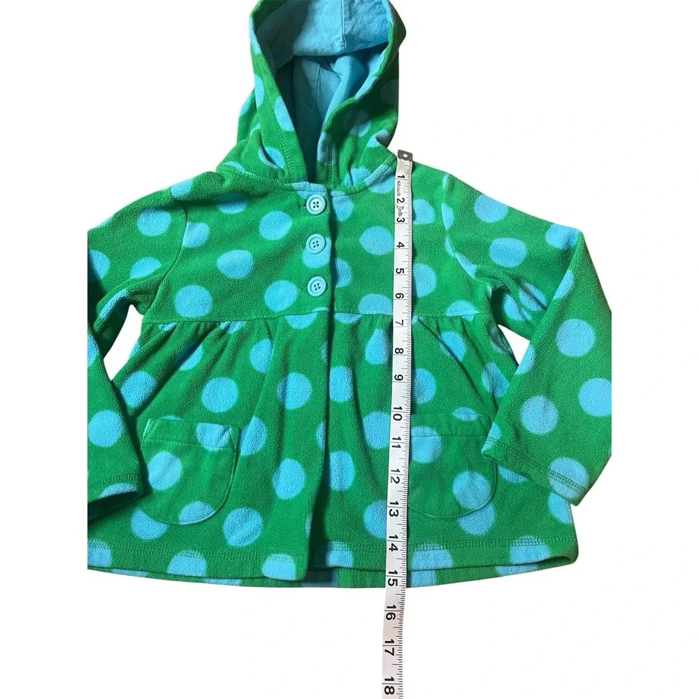 Carter's Toddler Girls Fleece Long Sleeve Hoodie With Polka dots Size 4T